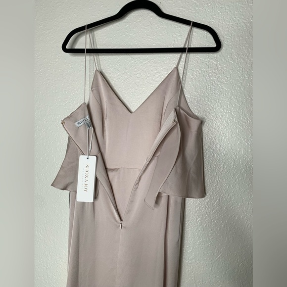 Shona Joy Luxe Frill Tulip Hem Cocktail Women Dress Slim Blush Pink Size 4 - Picture 12 of 13